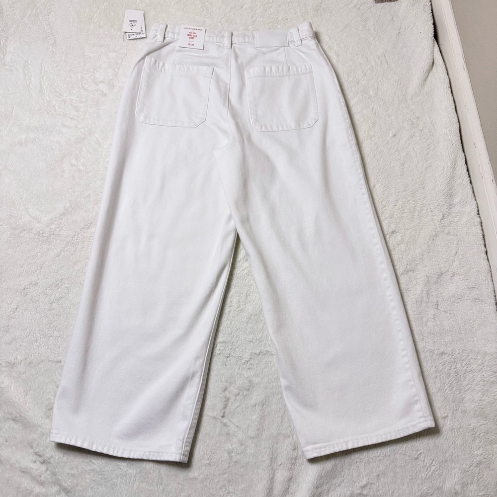 Lucky Brand Women’s Clean White High Waist Crop Wide Leg Jeans - Sz 10/30, NWT - Picture 13 of 16